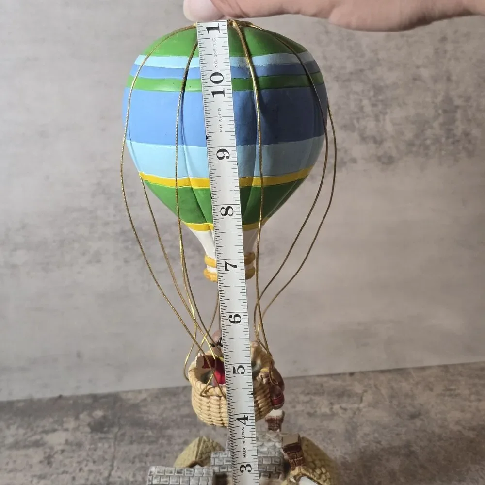 Vtg George Good Hot Air Balloon Music Box Plays Around The World In 80 Days 1986